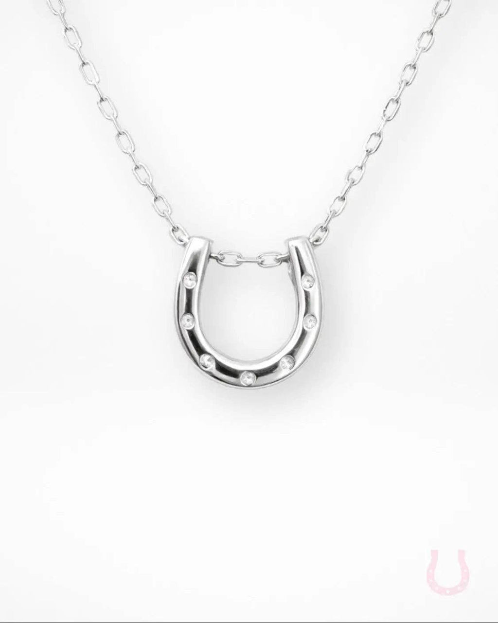 Lucky Horseshoe Necklace: Silver